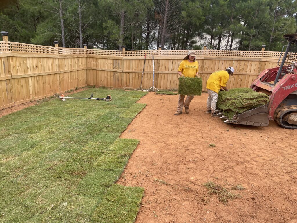 Sod installation by Benson Lawns McDonough